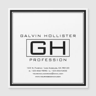 Carte Magnétique Professionnel noir et blanc