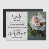 Carte Magnétique Proposition de photo du parrain de marbre moderne (Devant / Derrière)