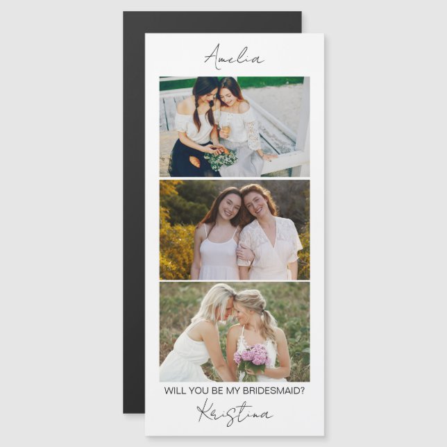 Carte Magnétique Proposition D'Éclaireuse Bande Photo D'Honneur (Devant / Derrière)