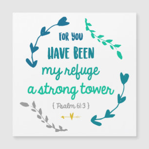 Carte Magnétique Psaumes Bible Verse Citation foi chrétienne Wreath