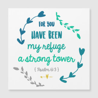 Carte Magnétique Psaumes Bible Verse Citation foi chrétienne Wreath