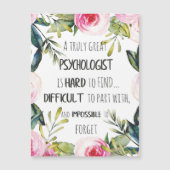 Carte Magnétique Psychologue Appréciation Merci Adieu Cadeau (Devant)