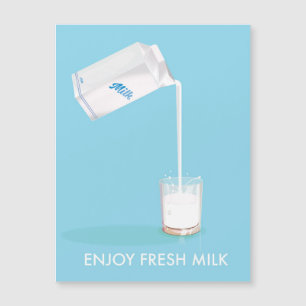Carte Magnétique Publicité vintage de lait frais Enjoy