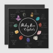 Carte Magnétique Puissance de guérison des cristaux (Devant / Derrière)