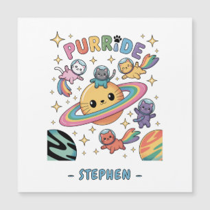 Carte Magnétique Purride Space Cats - Kawaii Astronaut Cats