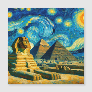 Carte Magnétique Pyramides nocturnes étoilées Sphinx Egypte