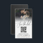 Carte Magnétique qr code couple photo enregistrer la date minimum a<br><div class="desc">élégant code qr couple photo enregistrer la date chic aimant minimal</div>