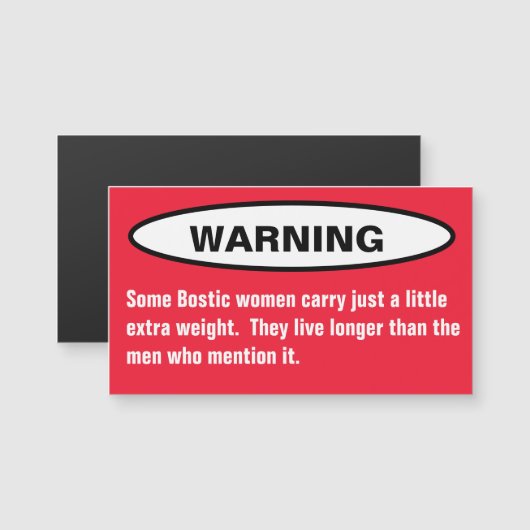 Carte Magnétique Quelques Bosso Caroline du Nord Femmes Aimant frig (Devant / Derrière)