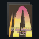 Carte Magnétique Qutub Minar New Delhi Inde affiche voyage<br><div class="desc">Qutub Minar,  Mehrauli,  New Delhi Inde Belle affiche de voyage.</div>