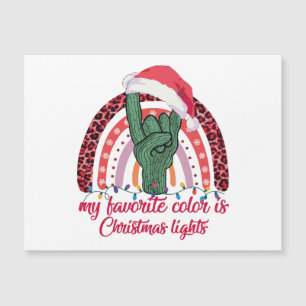 Carte Magnétique Rainbow Rock Hand Mes Couleurs Préférées Est Noël