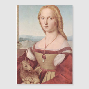 Carte Magnétique Raphael Dame et la Licorne Classique beaux-arts