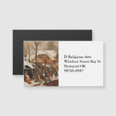 Carte Magnétique Recensement à Bethléem (Devant / Derrière)