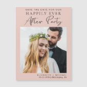 Carte Magnétique Réception de mariage - Photo Blush Enregistrer l'a (Devant)