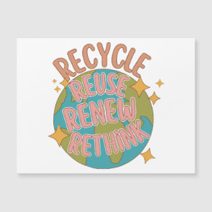Carte Magnétique Recycler réutiliser Renouveler repenser