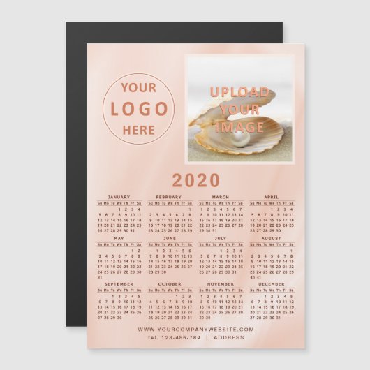 Carte Magnétique Réfrigérateur magnétique 2020 Calendrier commercia (Devant / Derrière)