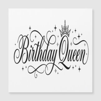 Carte Magnétique Reine d'anniversaire Célébration de groupe personn