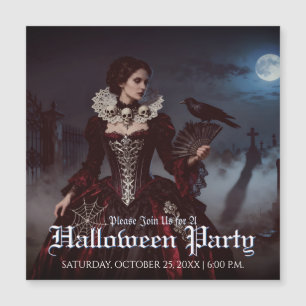 Carte Magnétique Reine gothique dans le cimetière Lune