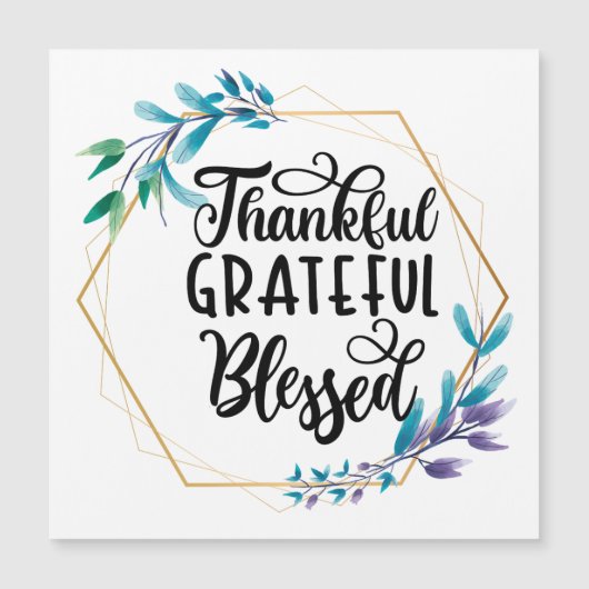 Carte Magnétique Remerciements, grâces et bénis (Devant)