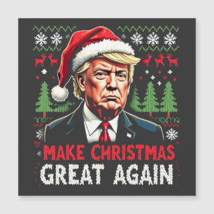 Carte Magnétique Rendre Noël super à nouveau moche Noël Sweat Trump