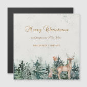 Carte Magnétique Rennes, Forêt, Flammes de neige (Devant / Derrière)