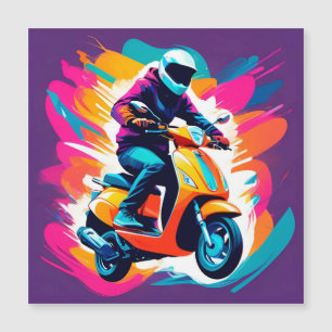 Carte Magnétique Représentation artistique colorée d'une personne à