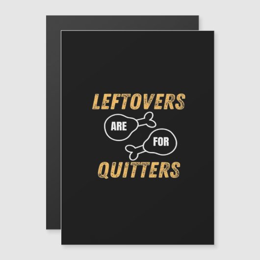 Carte Magnétique Restes Sont Pour Les Lâcheurs Graphique Rétro (Devant / Derrière)