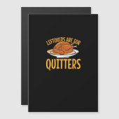 Carte Magnétique Restes Sont Pour Les Repentis Thanksgiving Dindon  (Devant / Derrière)