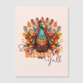 Carte Magnétique Restez béni Y'all avec une Turquie colorée (Devant)