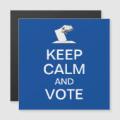 Carte Magnétique Restez calme et votez 2026 (Devant / Derrière)