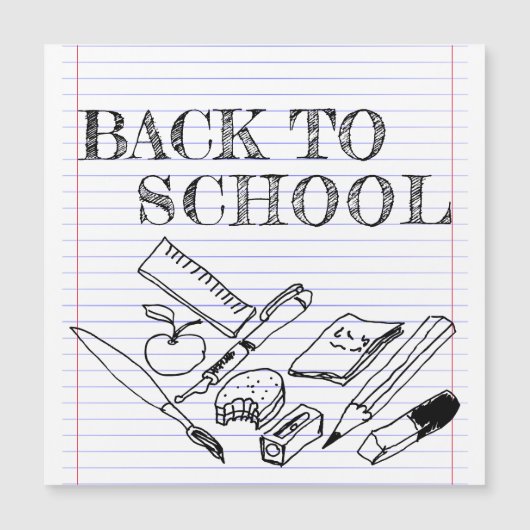 Carte Magnétique Retour à l'école (Devant)