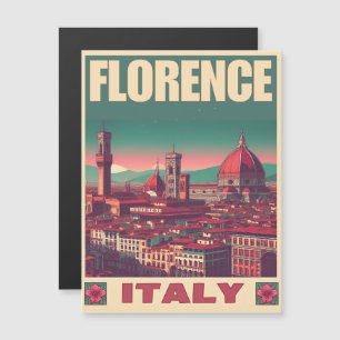 Carte Magnétique Retro Florence, firenze italie cadeaux de voyage