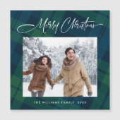 Carte magnétique Retro Minimale Noël Plaqué (Devant)