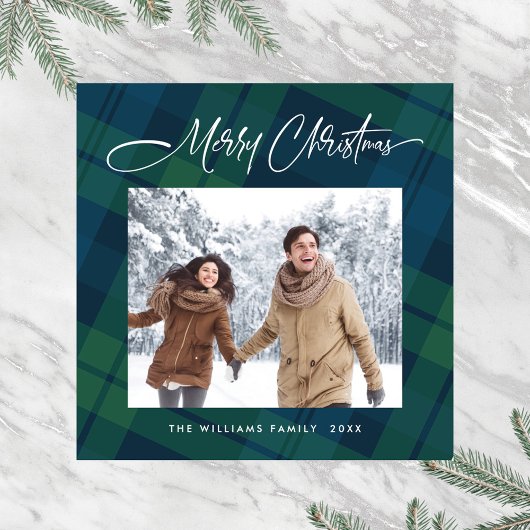 Carte magnétique Retro Minimale Noël Plaqué