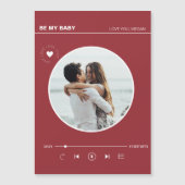 Carte Magnétique Retro Red Heart Forever Love Valentine's Card (Devant)