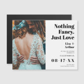 Carte Magnétique Rien de fantaisie juste amour photo gras enregistr (Devant / Derrière)