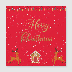 Carte Magnétique Rindee et confiserie - Fête de Noël