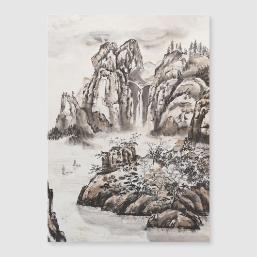 Carte Magnétique Rivière Yangze avec cascade (Devant)
