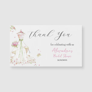 Carte Magnétique Robe de douche de mariage personnalisée Merci