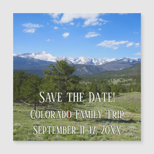 Carte Magnétique Rocky Mountain View Paysage Pittoresque (Devant)