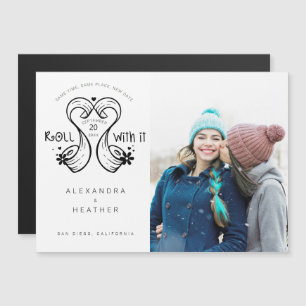 Carte Magnétique Roll With It LGBTQ Toilet Papier Roll Coeur Photo