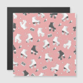 Carte Magnétique Roller skates cassette motif. (Devant / Derrière)