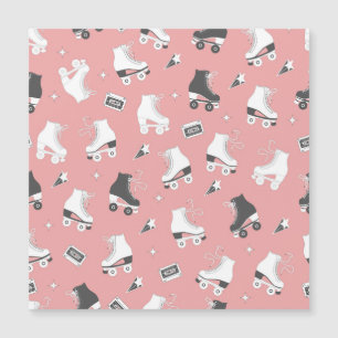 Carte Magnétique Roller skates cassette motif.
