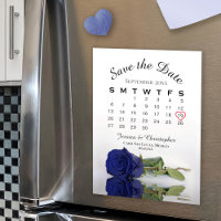 Rose bleu marine Enregistrer le calendrier de la d