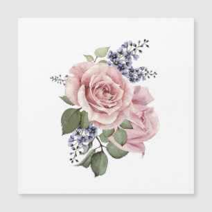 Carte Magnétique Rose de pays rose