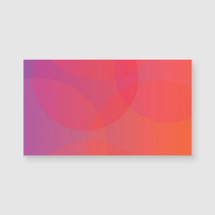 Carte Magnétique rose, orange, moderne, simple, cool, art tendance