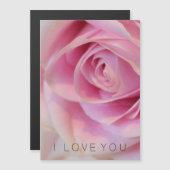 Carte Magnétique Rose rose (Devant / Derrière)
