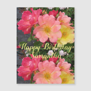 Carte Magnétique Rose rouge