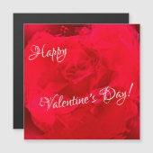 Carte magnétique Rose rouge Saint Valentin (Devant / Derrière)