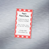 Carte magnétique rouge Plaid Custom Restaurant (In Situ)