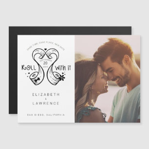 Carte Magnétique Roulez avec elle mariée & chambre Toilette papier 